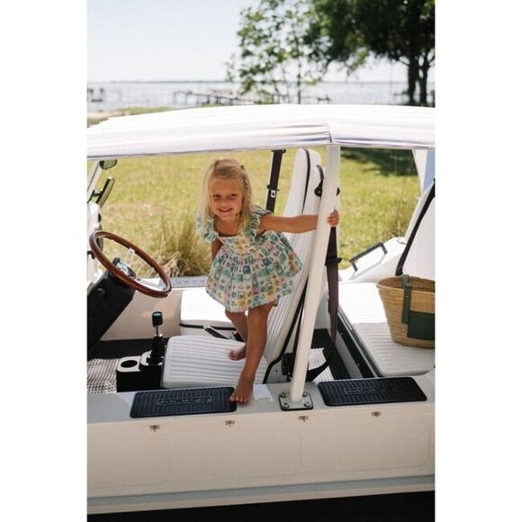 Hermoza Girls 2 Little Daisy Flutter Sleeve Top Multicolor Floret Ruffle Peplum - Picture 8 of 8